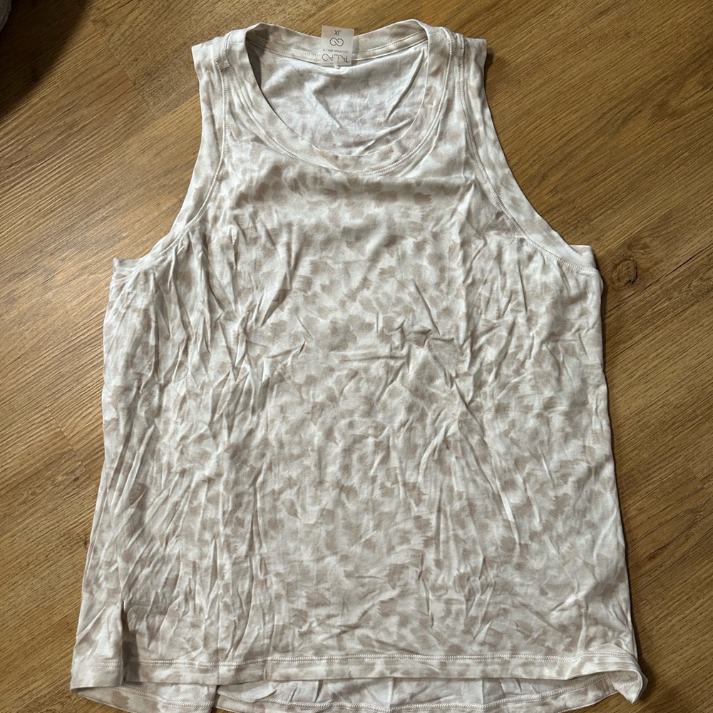 Calia brown and White Muscle Tee Sleeveless Top